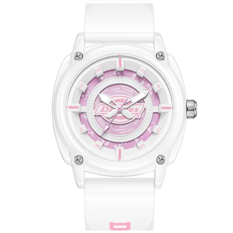 Dickies Free Engraving Galaxy Starry Sky Collection Wrist Watches Quartz Movement Silicone Strap White Dial Unisex