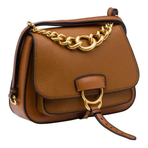 MIU MIU Leather Crossbody Bag, Shoulder Bag Women's Brown