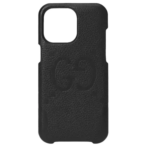 GUCCI Leather IPhone 15 Pro Max Protective Cover Bag Accessory Men's Black
