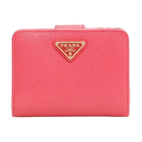 PRADA Saffiano Even If Wallet Women's Pink