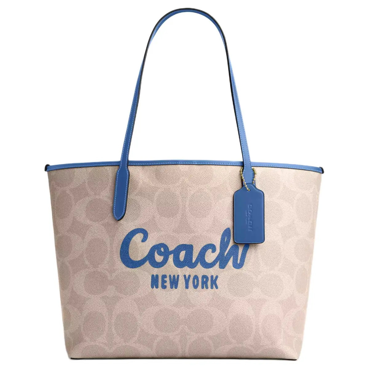 COACH Fabric Tote Bag, Shopping Bag, Shoulder Bag Large Women's Khaki