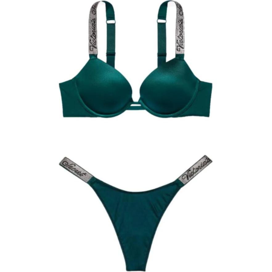Женский комплект нижнего белья Victoria's Secret (темно-зеленый)