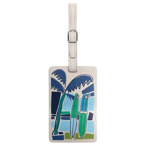 HERMES R.M.S Luggage Tag Swift Calfskin Bag Accessory Unisex Chalk White