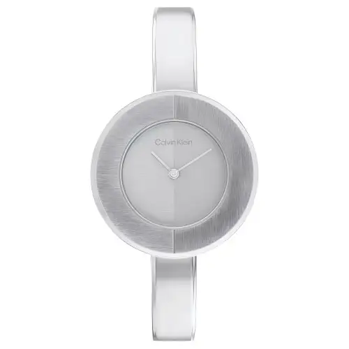 CALVIN KLEIN Wrist Watches Quartz Movement Stainless Steel Strap 32mm Silver Dial Women's Watch 30m Waterproof