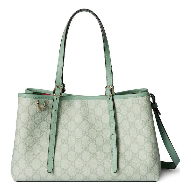 Женская сумка Gucci GG Emblem (серу-зеленая)