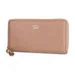 GUCCI Leather Wallet Regular Women's Khaki
