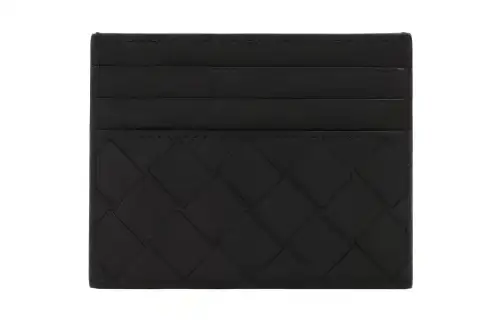 Bottega Veneta Calfskin Card Holder Men's Black