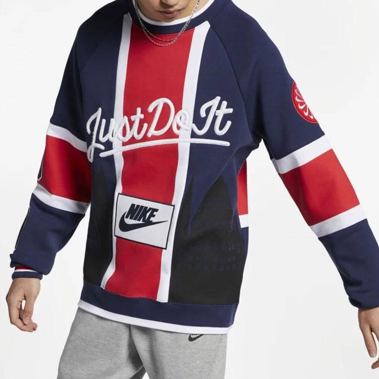 Мужское худи Nike Vintage Sweatshirt (красно-синее) — фото 5