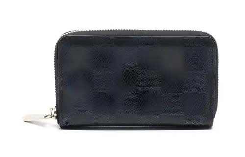 LOUIS VUITTON Zippy Checkerboard Canvas Coin Purse Wallet Regular Unisex Graphite