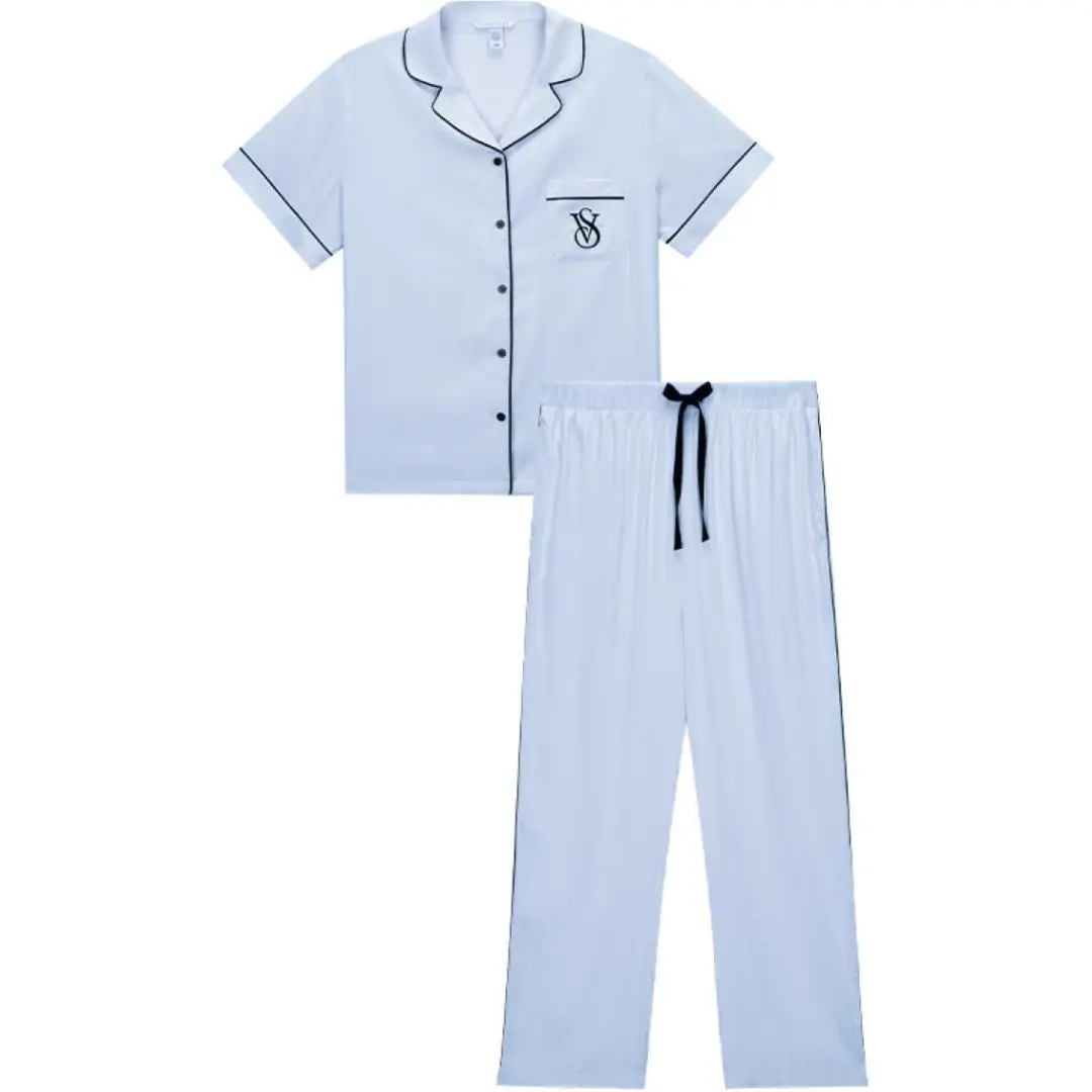 Victoria's Secret Pajama Set Women's Light Blue