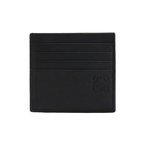 LOEWE Grained Calfskin Card Holder Men's Black