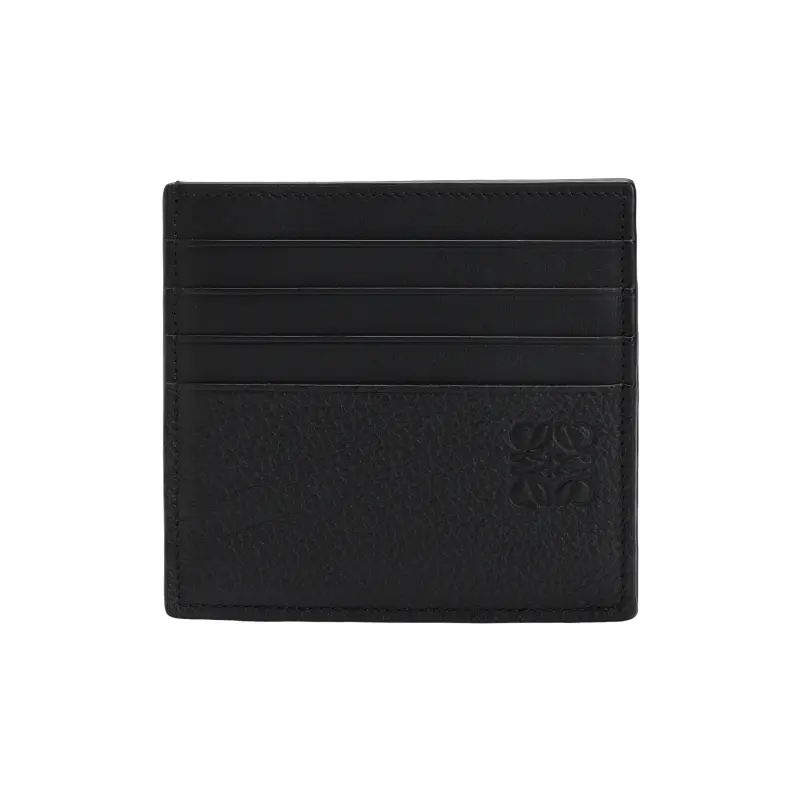LOEWE Grained Calfskin Card Holder Men's Black