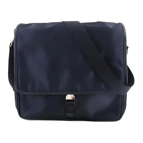 PRADA Nylon With Leather Crossbody Bag, Shoulder Bag Men's Marine Blue