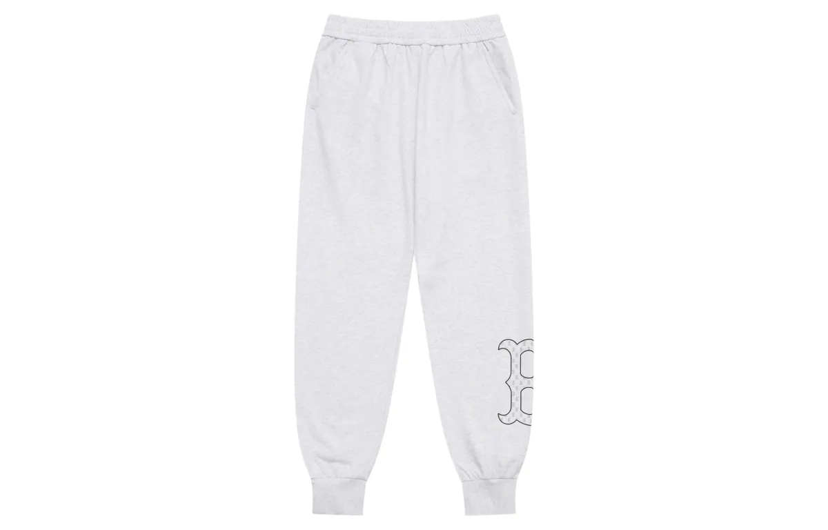 MLB MONOGRAM Collection Boston Red Sox SS25 Knitted Sweatpants Unisex Light Heather Gray