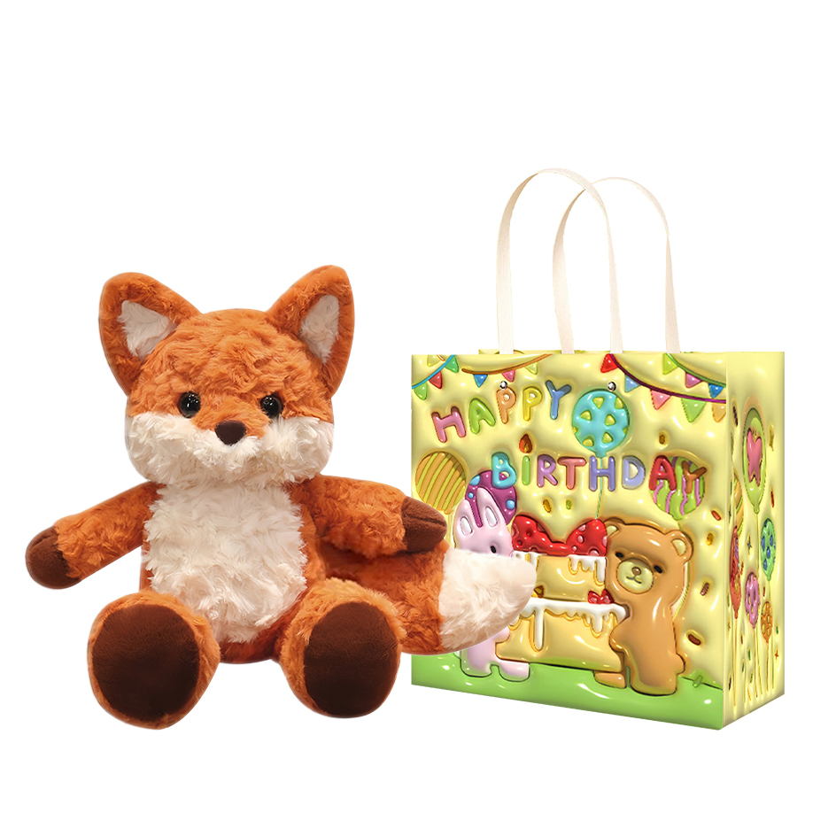 Bear Castle Island Running Fox Series Limited Spring Good Luck in the Year of the Snake Super Cute Super Soft Comfortable Cute Doll Creative Fun Cute Pet Soothing Appropriate Children Over Three Years Old Doll Plush Doll 30cm Height