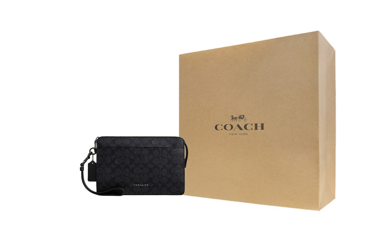 Мужской клатч COACH 25 (угольно-черный)