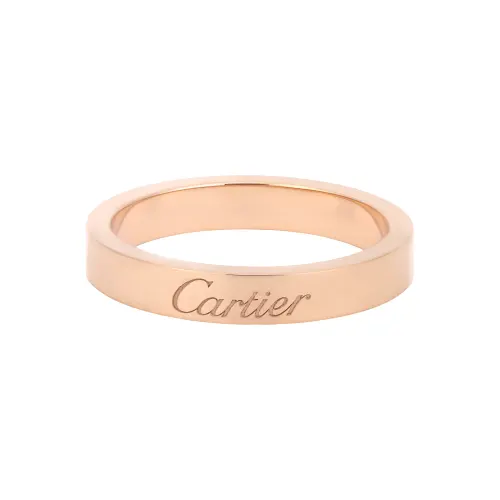 CARTIER C DE CARTIER 18K Gold Rings Unisex Rose Gold