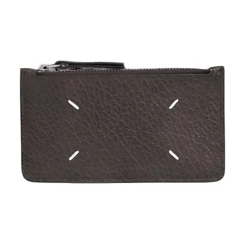 Maison Margiela Grain Leather Wallet, Card Holder Men's Brown