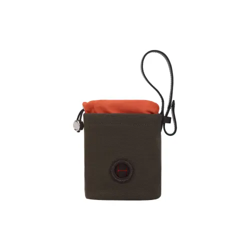 HERMES On The Go Portable Coated Canvas With Leather Dog Bag Accessory Unisex Khaki