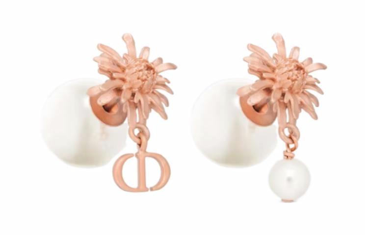 Женские серьги DIOR TRIBALES (белые)