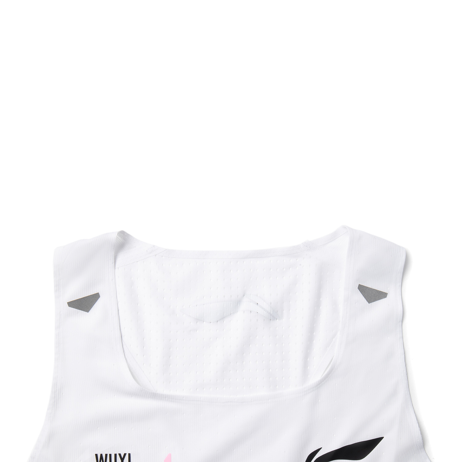 Li Ning Running Collection Running Tank Tops Men’s Standard White/Fluorescent Rose Purple/Fluorescent Numbers Pink Full Print U Neck Moderate Straight Fit