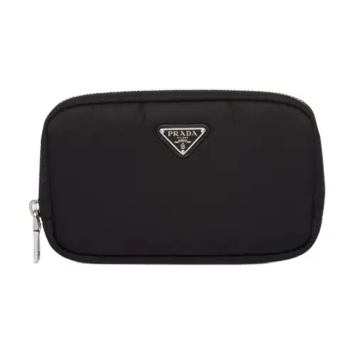PRADA Nylon Fabric Wallet Mini Women's Black