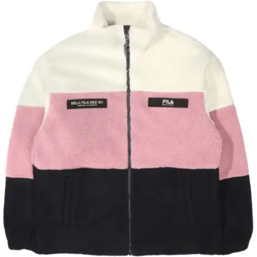 FILA Velvet feel Coat Unisex Pink