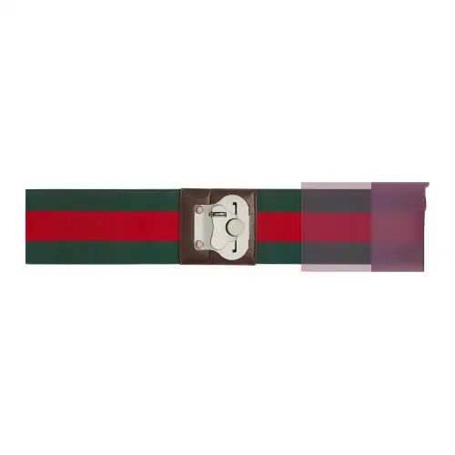 GUCCI Canvas Bag Straps Men's Red & Green
