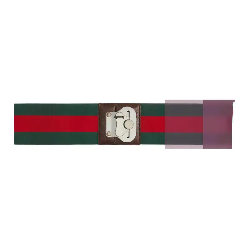 GUCCI Canvas Bag Straps Men's Red & Green
