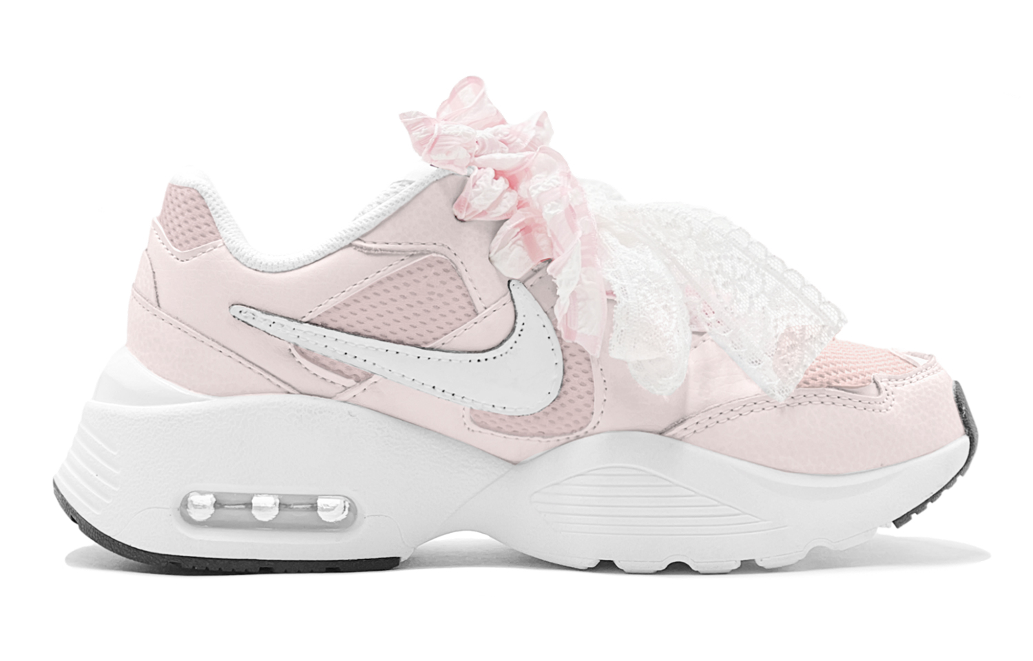 Nike Air Max Fusion Abrasion Resistant Abrasion Resistant Low top Running Shoes Women’s Pink White