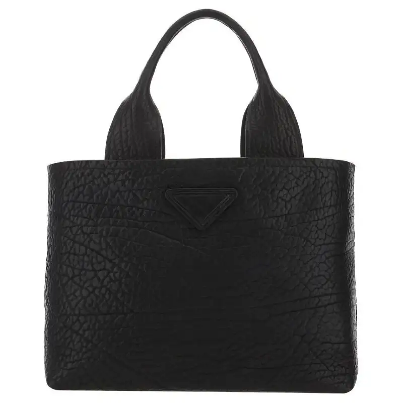 PRADA Leather Tote Bag, Shopping Bag, Handbag Women's Black