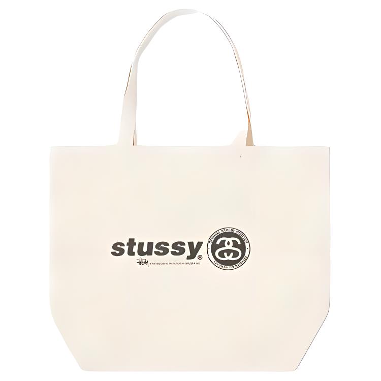 Stussy Canvas Hanging Bag, Canvas Bag, Handbag Regular Unisex White