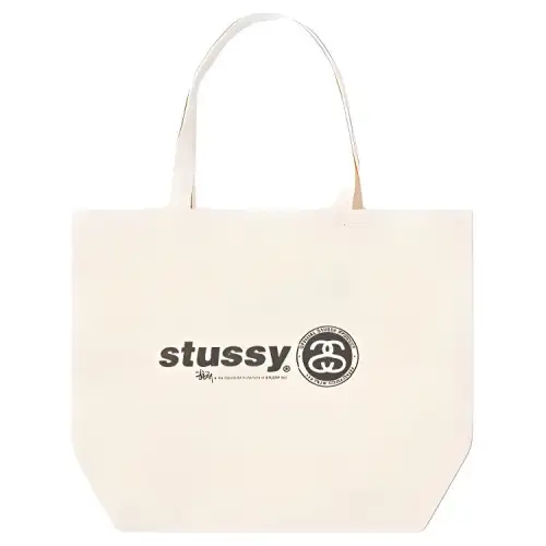 Stussy Canvas Hanging Bag, Canvas Bag, Handbag Regular Unisex White