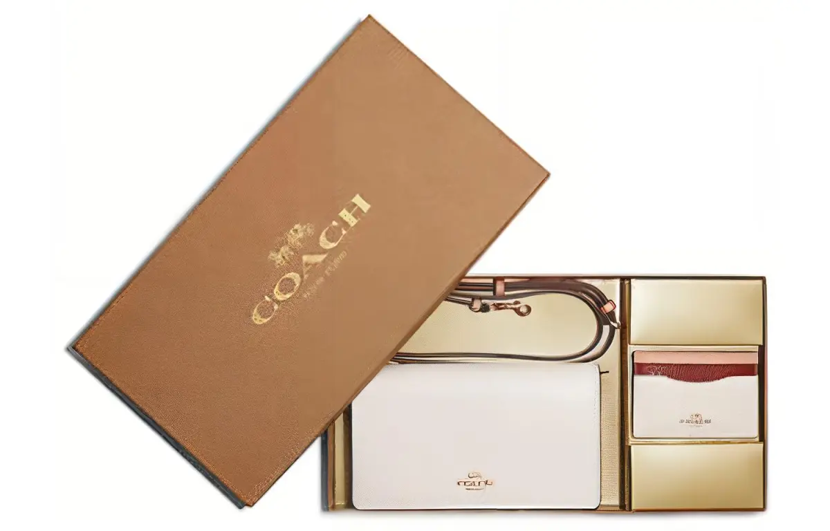 COACH Boxed Pebbled Leather Gift Box Set Women's