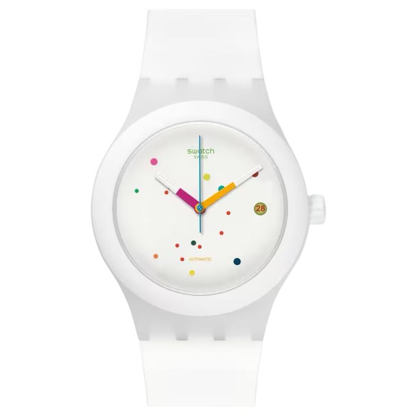 SWATCH Unisex 42mm White Watch SUTW400