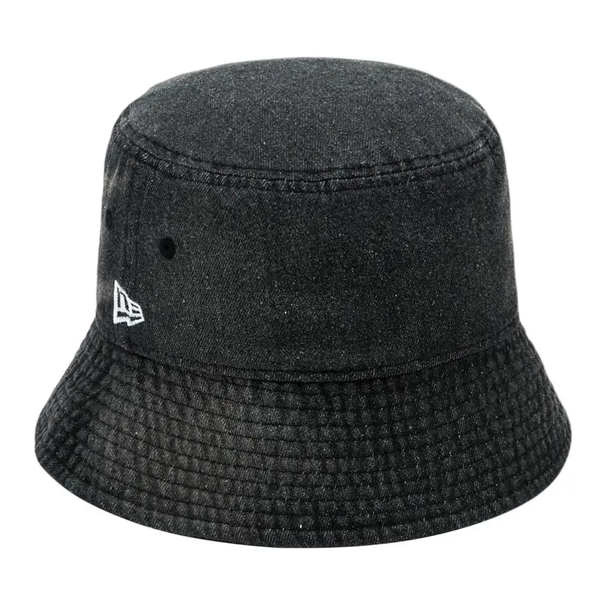 New Era 100% Cotton, Denim Bucket Hats Unisex Black