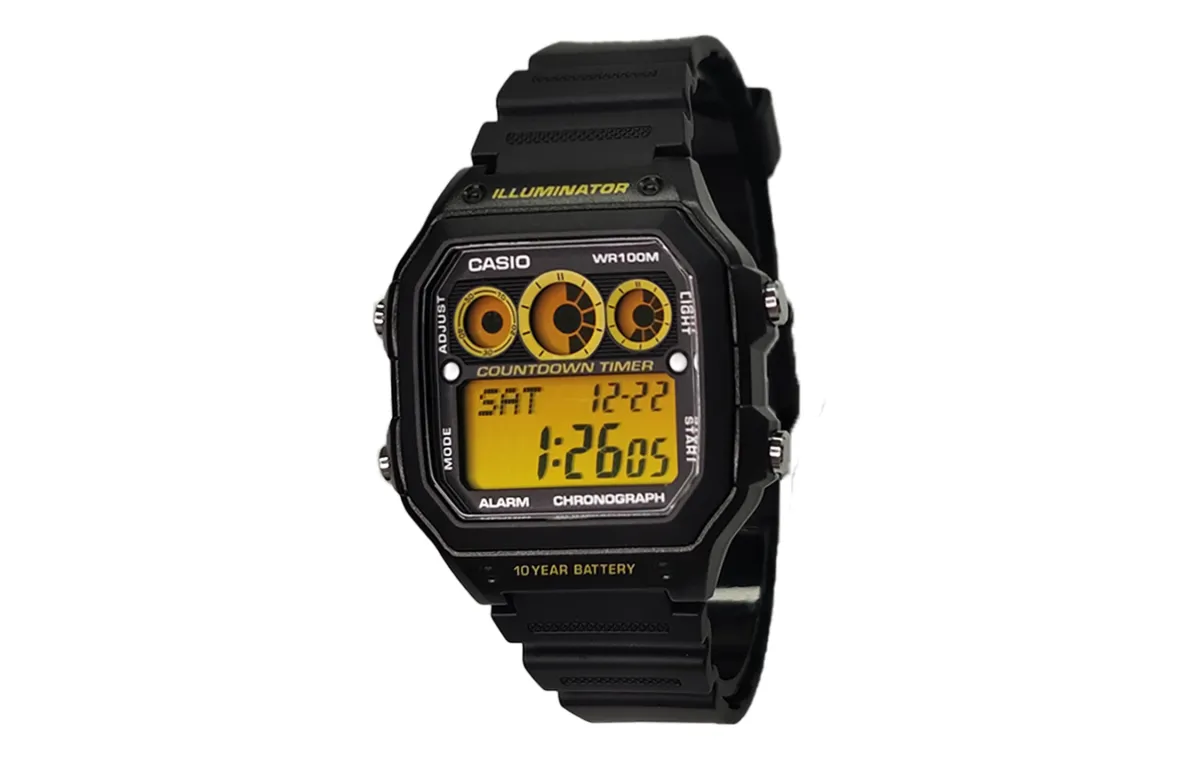 CASIO Custom Collection Quartz Movement Watch 38.2mm Unisex Yellow Watch Dial