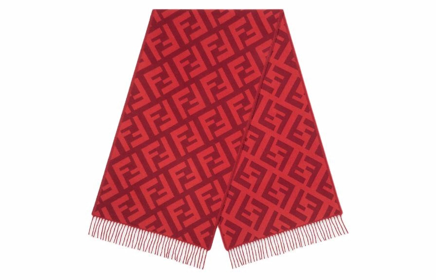Женский шарф Fendi (красный)