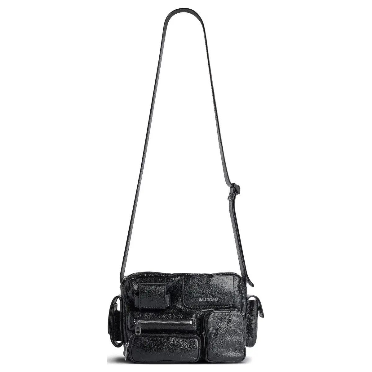Balenciaga Lambskin Camera Bag, Crossbody Bag, Shoulder Bag Men's Black