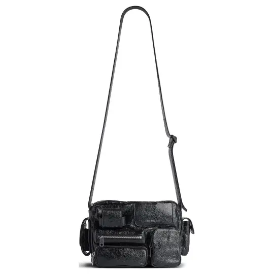 Balenciaga Lambskin Camera Bag, Crossbody Bag, Shoulder Bag Men's Black