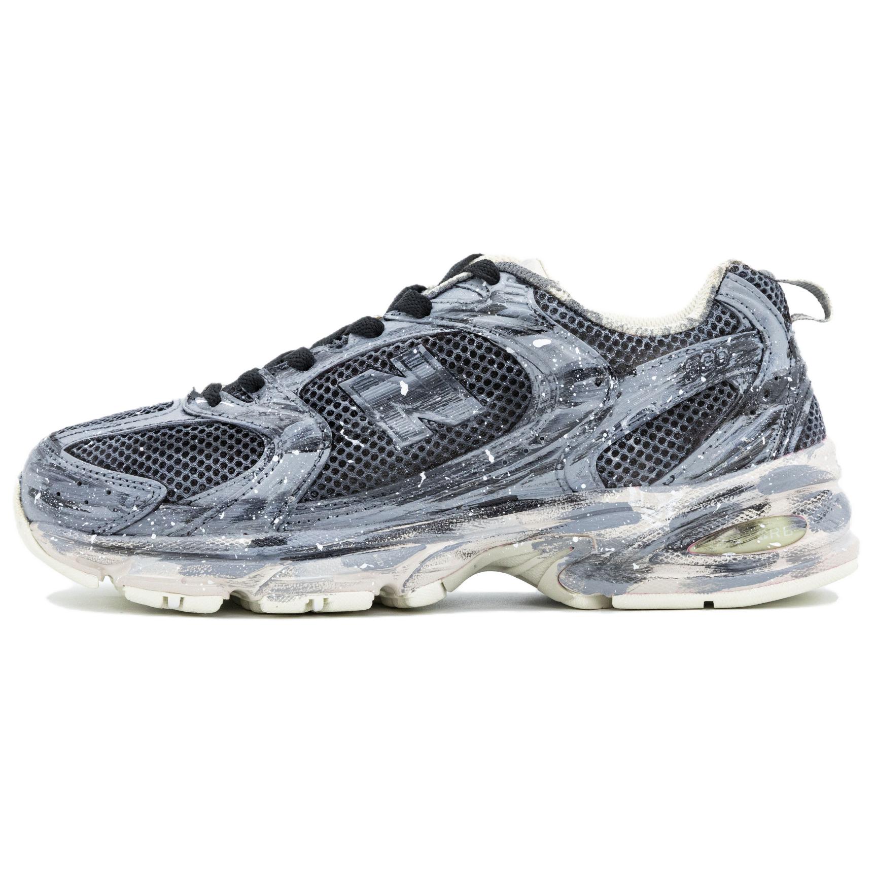 New Balance NB 530 Slip Resistant, Abrasion Resistant, Height Increasing Low top Casual Running Shoes Unisex Black Gray