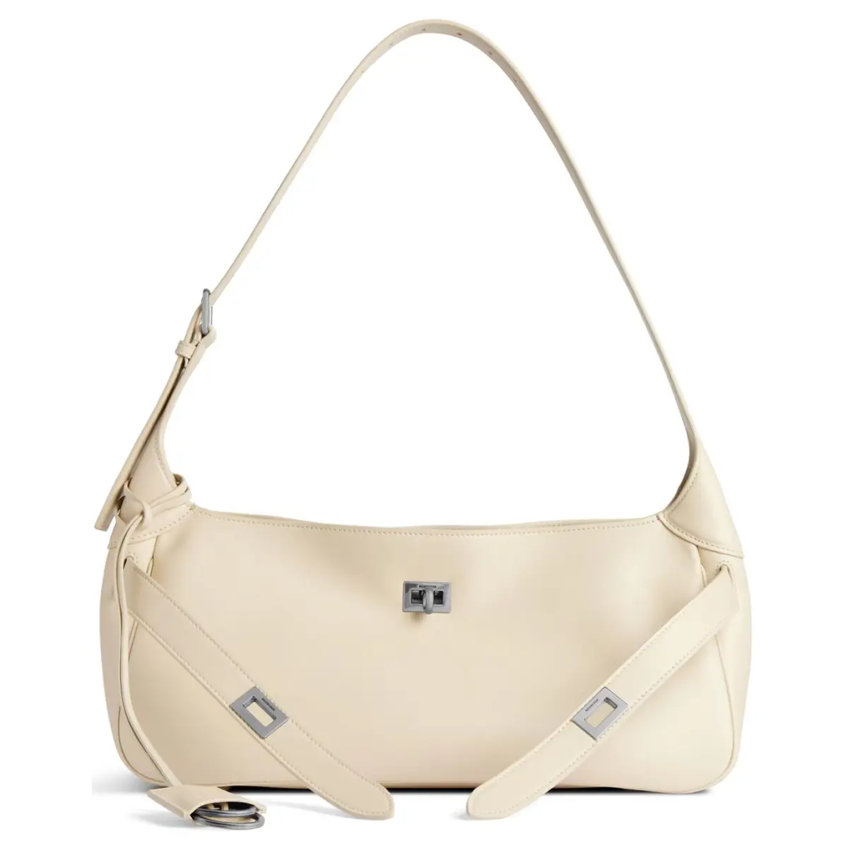 Balenciaga Bel Air Calfskin Handbag, Shoulder Bag Small Women's Ecru