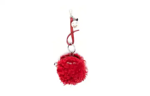 MIU MIU Cow Leather Coin Purse Women's Red