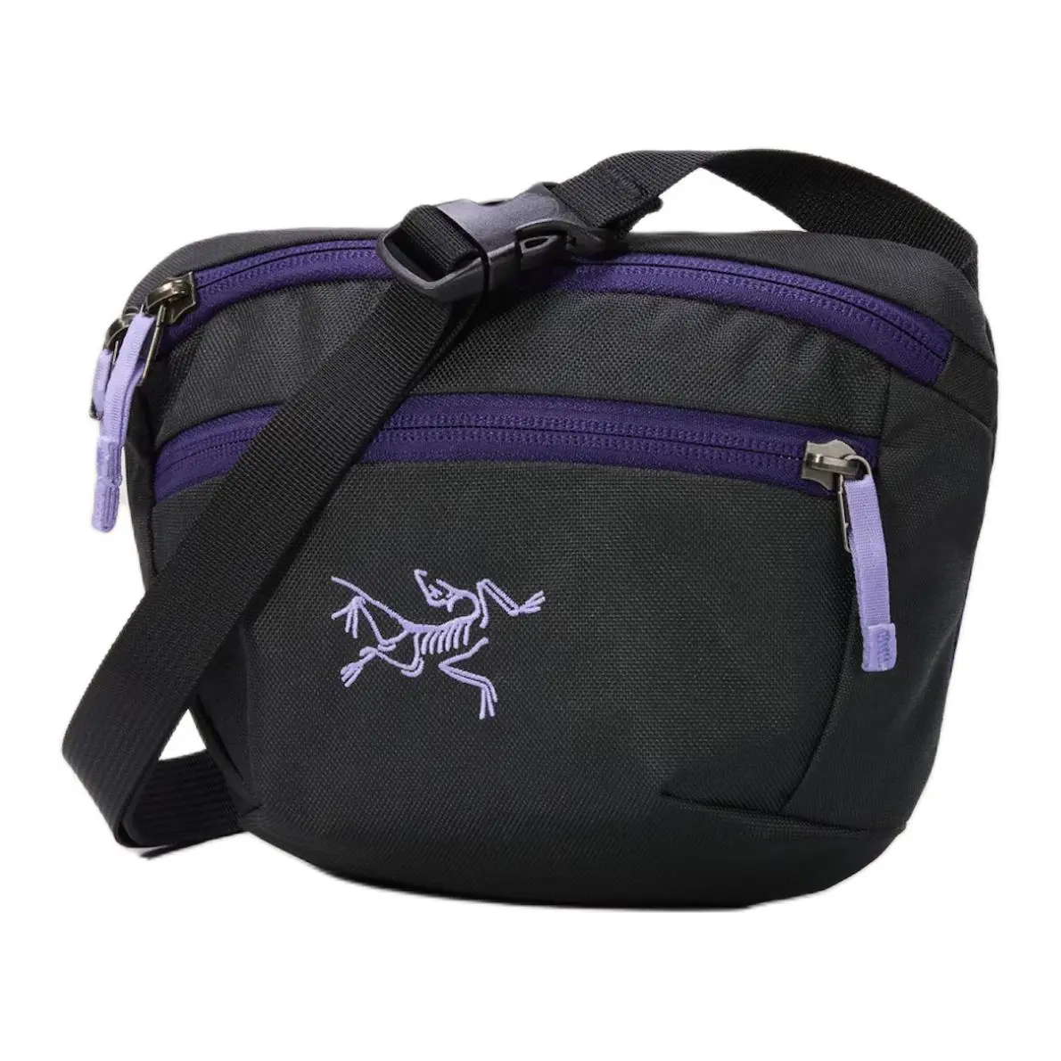 Arc'teryx Mantis 1.5L One Shoulder Crossbody Fanny Pack Outdoor Bag Polyester Black & Purple Unisex