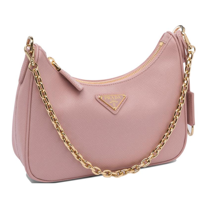 Женская сумка Prada Re-EditionSaffiano (розовая) — фото 2