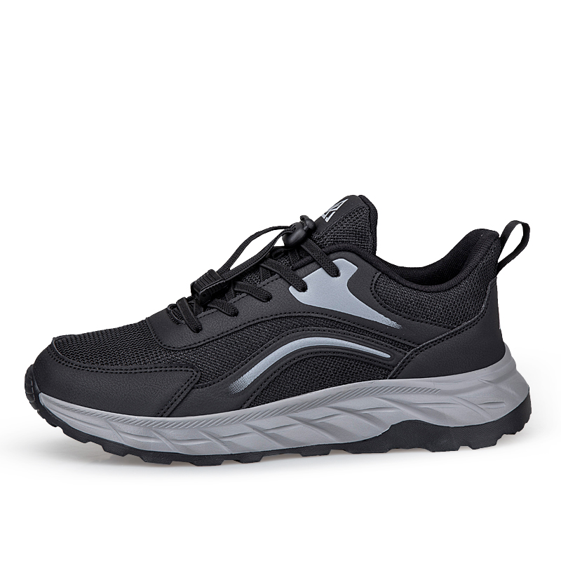 KANGLEJIAN Cushioning Slip Resistant Abrasion Resistant Low top Casual Shoes Men’s Black