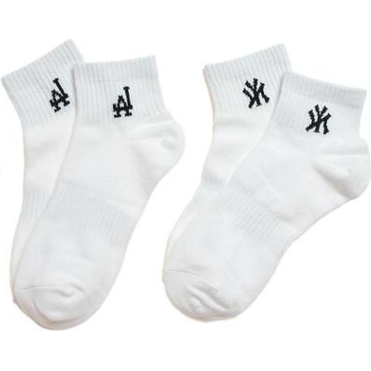 MLB Ankle Socks Unisex 2 Pack White