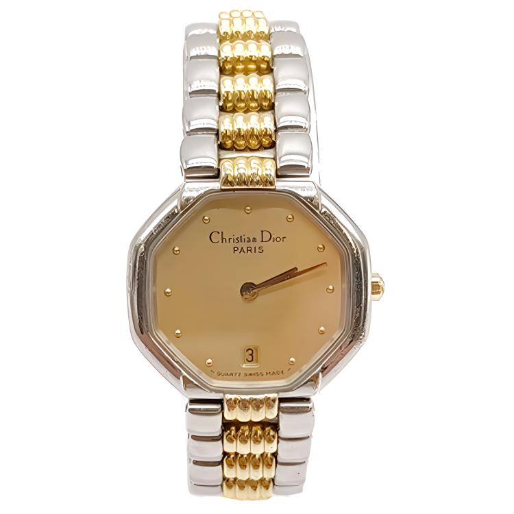 DIOR Mid Century Modern Collection Wrist Watches Quartz Movement Alloy Strap 25mm Gold Dial Unisex YPSBB169701