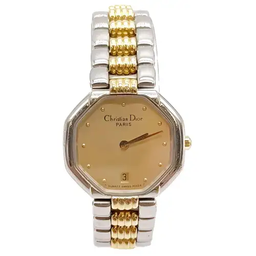 DIOR Mid Century Modern Collection Wrist Watches Quartz Movement Alloy Strap 25mm Gold Dial Unisex YPSBB169701
