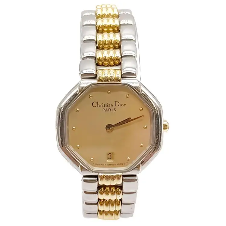 DIOR Mid Century Modern Collection Wrist Watches Quartz Movement Alloy Strap 25mm Gold Dial Unisex YPSBB169701